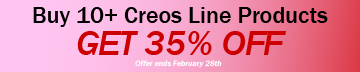 Gradient Banner with offer for Creos products