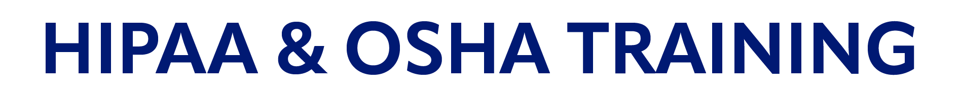 HIPAA and OSHA Training