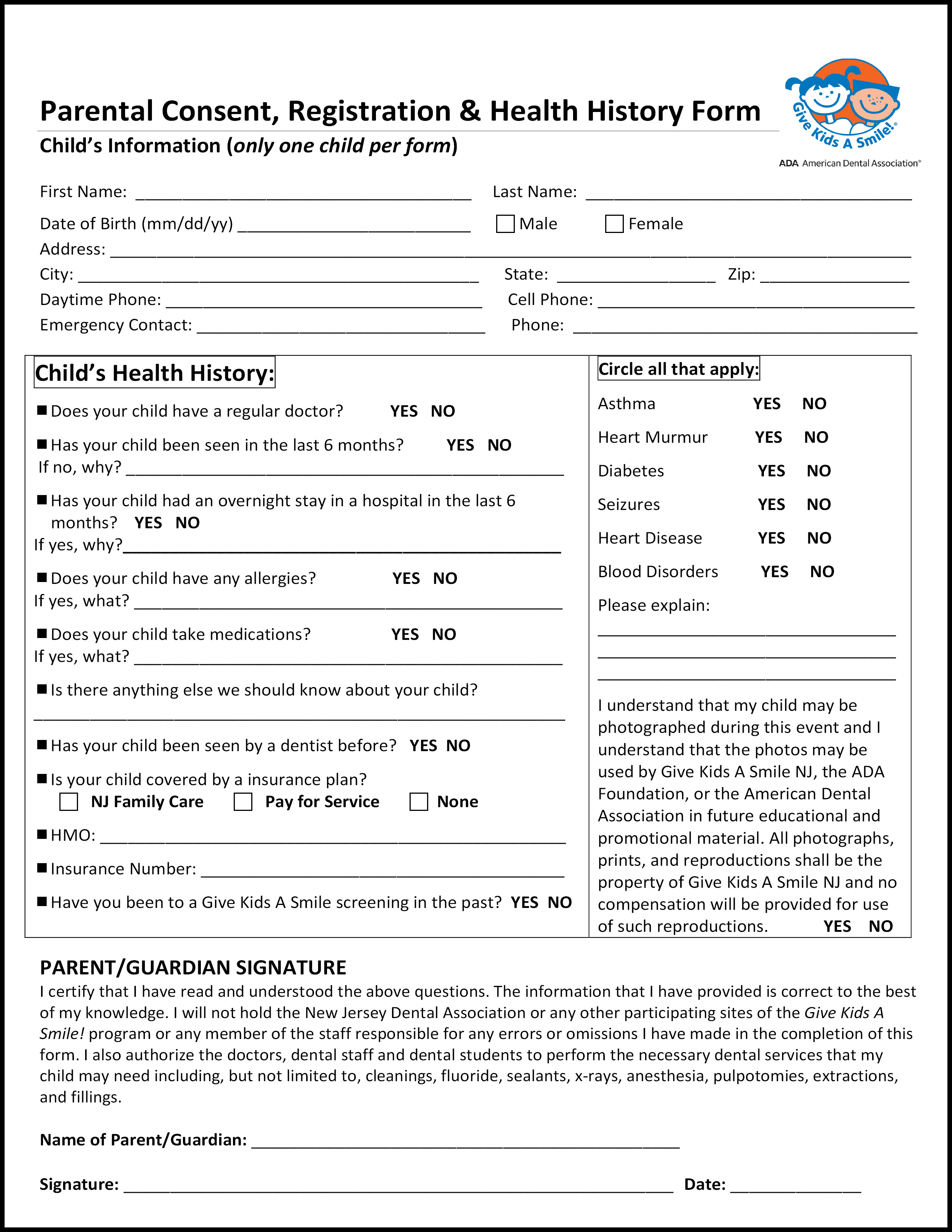 consent form english