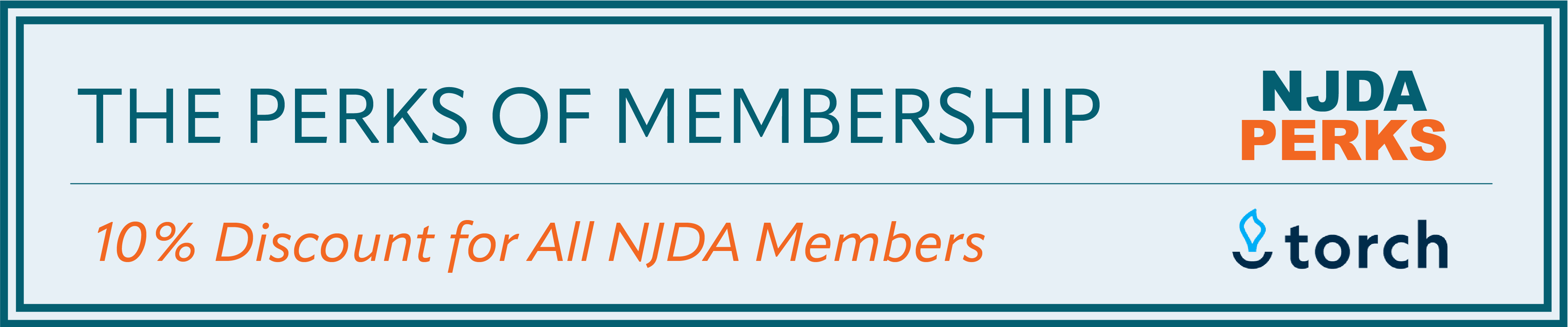 10% discount for all njda members- torch dental